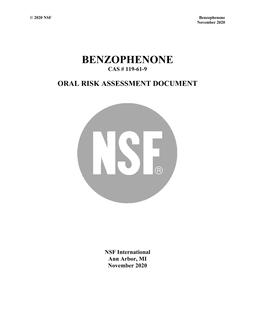 NSF Benzophenone – 2020